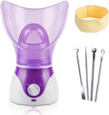 Vaporizador Facial Y Humidificador 100W, Kit Eliminación Espinillas, Uso Doméstico, Enchufe UE/EE.UU (Púrpura)