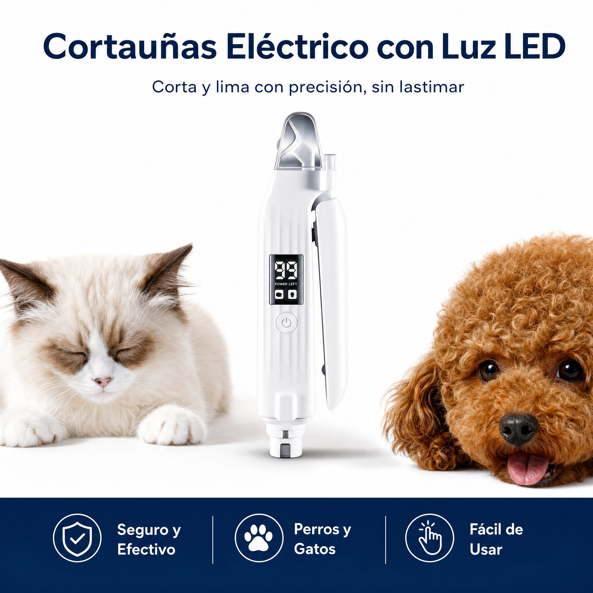 Recortador Eléctrico de Uñas - Cuidado Seguro y Efectivo para tu Mascota
